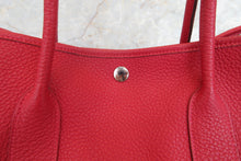Load image into Gallery viewer, HERMES  GARDEN PARTY PM Manufacture de Boucleries Negonda leather Rouge casaque X Engraving Tote bag 700050255
