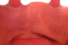 Load image into Gallery viewer, HERMES PICOTIN LOCK MM Clemence leather Rouge casaque □Q Engraving Hand bag 700070100