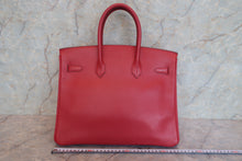 将图片加载到图库查看器,HERMES BIRKIN 35 Ardennes leather Rouge vif 〇X刻印 Hand bag 700090214