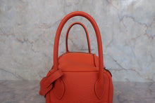 Load image into Gallery viewer, HERMES LINDY 26 Clemence leather Orange poppy U Engraving Shoulder bag 800030116