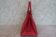 将图片加载到图库查看器,HERMES BIRKIN 35 Ardennes leather Rouge vif 〇X刻印 Hand bag 700090214