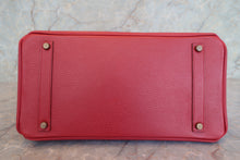 将图片加载到图库查看器,HERMES BIRKIN 35 Ardennes leather Rouge vif 〇X刻印 Hand bag 700090214