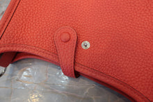Load image into Gallery viewer, HERMES  EVELYNE TPM Clemence leather Rouge pivoine D Engraving Shoulder bag 700080012