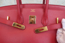 将图片加载到图库查看器,HERMES BIRKIN 35 Ardennes leather Rouge vif 〇X刻印 Hand bag 700090214
