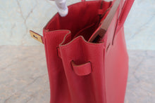 将图片加载到图库查看器,HERMES BIRKIN 35 Ardennes leather Rouge vif 〇X刻印 Hand bag 700090214