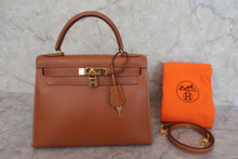 画像をギャラリービューアに読み込む, HERMES/エルメス ケリー28 クシュベル ゴールド 〇T刻印 ショルダーバッグ 800030058