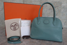 將圖片載入圖庫檢視器 HERMES/エルメス ボリード27 ヴォースイフト シエル □M刻印 ショルダーバッグ 700090021