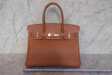 画像をギャラリービューアに読み込む, HERMES/エルメス バーキン30 クシュベル ゴールド □C刻印 ハンドバッグ 700090210