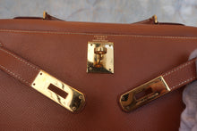 画像をギャラリービューアに読み込む, HERMES/エルメス ケリー28 クシュベル ゴールド 〇T刻印 ショルダーバッグ 800030058