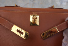 画像をギャラリービューアに読み込む, HERMES/エルメス ケリー28 クシュベル ゴールド 〇T刻印 ショルダーバッグ 800030058