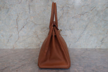 画像をギャラリービューアに読み込む, HERMES/エルメス バーキン30 クシュベル ゴールド □C刻印 ハンドバッグ 700090210