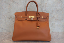 画像をギャラリービューアに読み込む, HERMES/エルメス バーキン40 クシュベル ゴールド □B刻印 ハンドバッグ 800020050