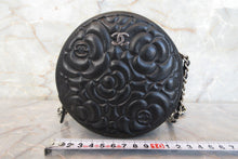 画像をギャラリービューアに読み込む, CHANEL/シャネル カメリアラウンドチェーンショルダーバッグ ラムスキン ブラック/シルバー金具 ショルダーバッグ 700110135