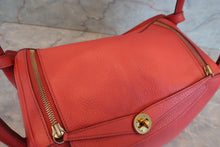 Load image into Gallery viewer, HERMES LINDY 30 Clemence leather Bougainvillier □O Engraving Shoulder bag 700040009