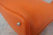 将图片加载到图库查看器,HERMES PICOTIN LOCK MM Clemence leather Orange □P刻印 Hand bag 800060164