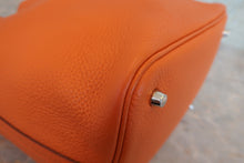 将图片加载到图库查看器,HERMES PICOTIN LOCK MM Clemence leather Orange □P刻印 Hand bag 800060164