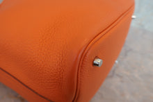 将图片加载到图库查看器,HERMES PICOTIN LOCK MM Clemence leather Orange □P刻印 Hand bag 800060164