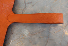 将图片加载到图库查看器,HERMES PICOTIN LOCK MM Clemence leather Orange □P刻印 Hand bag 800060164