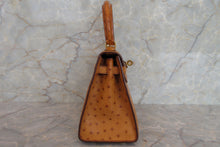 画像をギャラリービューアに読み込む, HERMES/エルメス ミニケリー20 オーストリッチ ナチュラル □J刻印 ショルダーバッグ 700050107