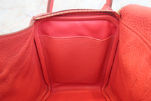 Load image into Gallery viewer, HERMES LINDY 30 Clemence leather Bougainvillier □O Engraving Shoulder bag 700040009
