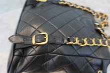 Load image into Gallery viewer, CHANEL Matelasse chain back pack Lambskin Black/Gold hadware Back pack 700100002