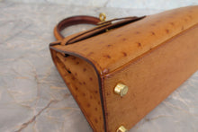 画像をギャラリービューアに読み込む, HERMES/エルメス ミニケリー20 オーストリッチ ナチュラル □J刻印 ショルダーバッグ 700050107