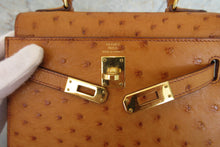 画像をギャラリービューアに読み込む, HERMES/エルメス ミニケリー20 オーストリッチ ナチュラル □J刻印 ショルダーバッグ 700050107