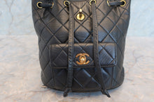 Load image into Gallery viewer, CHANEL Matelasse chain back pack Lambskin Black/Gold hadware Back pack 700100002
