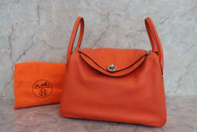 Load image into Gallery viewer, HERMES LINDY 30 Evercolor leather Orange □Q Engraving Shoulder bag 700040008