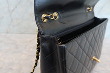 画像をギャラリービューアに読み込む, CHANEL/シャネル 中マトラッセシングルフラップチェーンショルダーバッグ ラムスキン ブラック/ゴールド金具 ショルダーバッグ 700110113