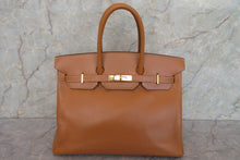 將圖片載入圖庫檢視器 HERMES/エルメス バーキン35 ボックスカーフ ナチュラル □F刻印 ハンドバッグ 600120231