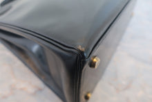 画像をギャラリービューアに読み込む, HERMES/エルメス ケリー28 ボックスカーフ ブラック 〇R刻印 ハンドバッグ 800020056