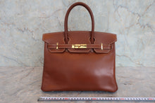 画像をギャラリービューアに読み込む, HERMES/エルメス バーキン30 リセ ブラウン □F刻印 ハンドバッグ 800040178