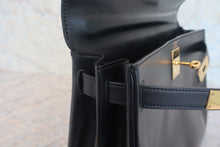 画像をギャラリービューアに読み込む, HERMES/エルメス ケリー28 ボックスカーフ ブラック 〇R刻印 ハンドバッグ 800020056