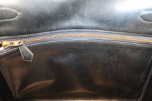 画像をギャラリービューアに読み込む, HERMES/エルメス ケリー28 ボックスカーフ ブラック 〇R刻印 ハンドバッグ 800020056