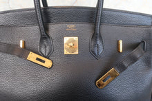 Load image into Gallery viewer, HERMES BIRKIN 35 Ardennes leather Black □H Engraving Hand bag 700110104