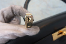 画像をギャラリービューアに読み込む, HERMES/エルメス ケリー28 ボックスカーフ ブラック 〇R刻印 ハンドバッグ 800020056