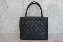Load image into Gallery viewer, CHANEL Medallion Tote Caviar skin Black/Silver hadware Tote bag 700060203