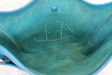 将图片加载到图库查看器,HERMES EVELYNE 3PM Clemence leather Blue izmir Shoulder bag 800040133
