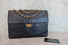 画像をギャラリービューアに読み込む, CHANEL/シャネル マトラッセ2.55チェーンショルダーバッグ ラムスキン ブラック/ゴールド金具 ショルダーバッグ 800060163