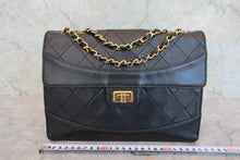 画像をギャラリービューアに読み込む, CHANEL/シャネル マトラッセ2.55チェーンショルダーバッグ ラムスキン ブラック/ゴールド金具 ショルダーバッグ 800060163