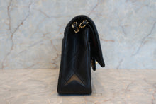 Load image into Gallery viewer, CHANEL Matelasse double flap double chain shoulder bag Lambskin Black/Gold hadware Shoulder bag 700090025