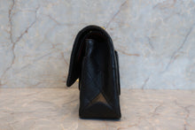 Load image into Gallery viewer, CHANEL Matelasse double flap double chain shoulder bag Lambskin Black/Gold hadware Shoulder bag 700090025