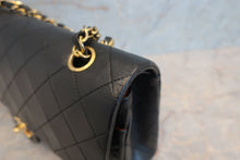 Load image into Gallery viewer, CHANEL Matelasse double flap double chain shoulder bag Lambskin Black/Gold hadware Shoulder bag 700090025