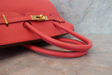 Load image into Gallery viewer, HERMES BIRKIN 35 Clemence leather Bougainvillier □N Engraving Hand bag 700080007