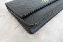Load image into Gallery viewer, CHANEL Camelia Chain wallet Lambskin Black/Gold hadware Shoulder bag 700050193