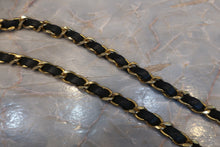 Load image into Gallery viewer, CHANEL Matelasse double flap double chain shoulder bag Lambskin Black/Gold hadware Shoulder bag 700090025