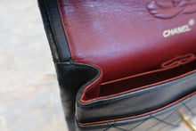 Load image into Gallery viewer, CHANEL Matelasse double flap double chain shoulder bag Lambskin Black/Gold hadware Shoulder bag 700090025