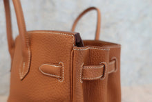 画像をギャラリービューアに読み込む, HERMES/エルメス バーキン30 トゴ ゴールド □M刻印 ハンドバッグ 700080014