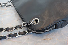 画像をギャラリービューアに読み込む, CHANEL/シャネル チェーントートバッグ キャビアスキン ブラック/シルバー金具 ショルダーバッグ 800080246